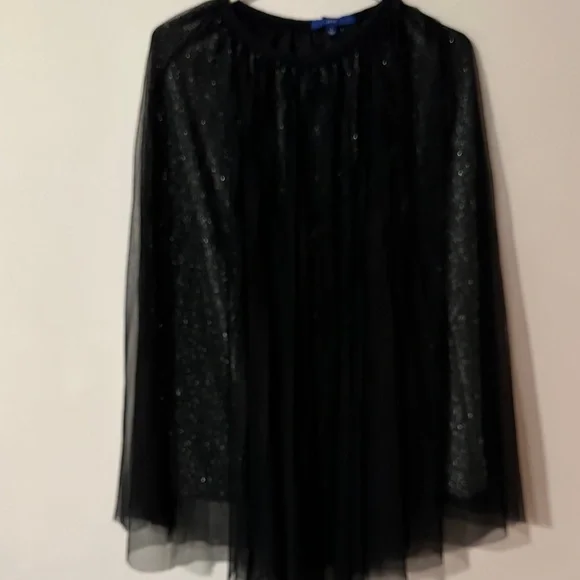 Black Shimmering Overlay witchy skirt APT 9 Goth Halloween - Picture 1 of 10
